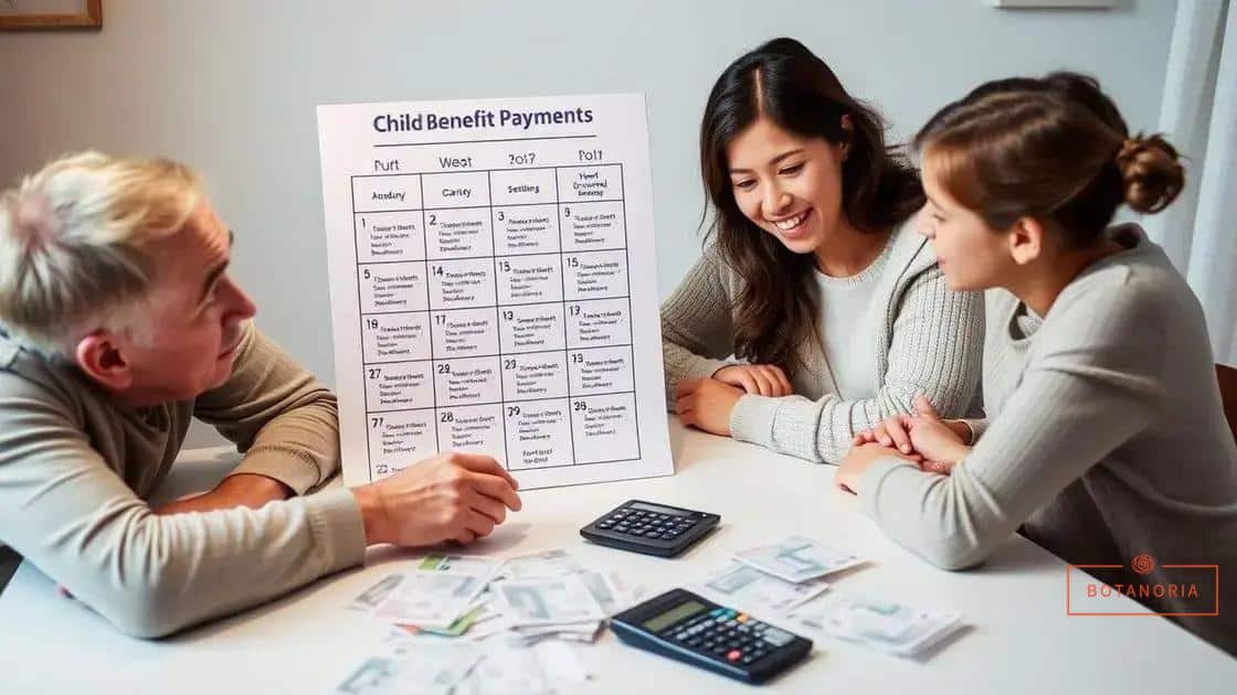 Key dates for child benefit payments UK