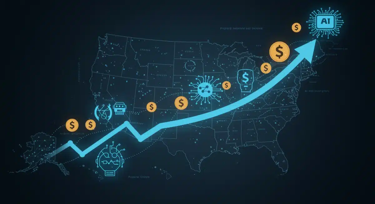 Graphic showing federal AI research grants doubling by 2025