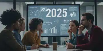 People reviewing 2025 health benefits changes on a screen