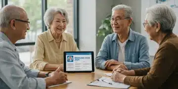 Seniors discussing Medicare 2026 with healthcare advisor