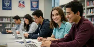 High school students preparing their 2026 Common Application essays with focus and determination.