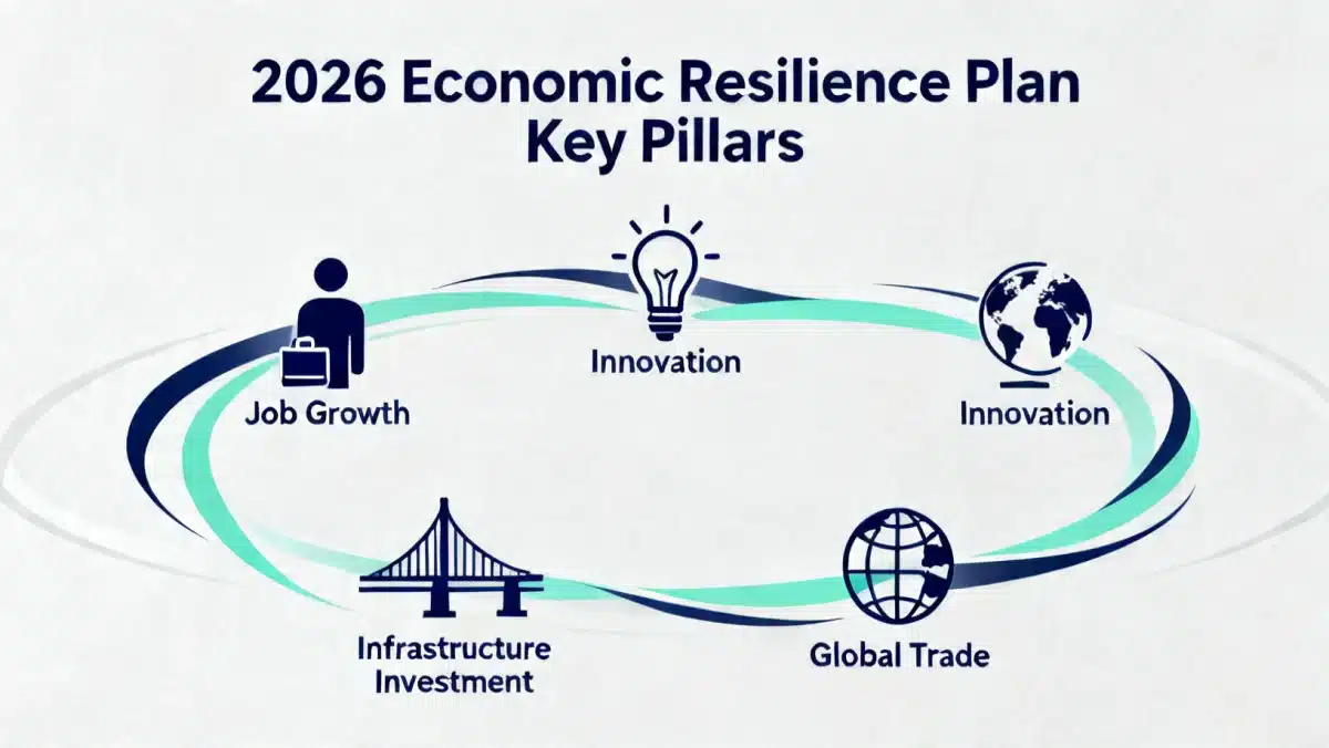 Infographic detailing 2026 economic resilience policy pillars