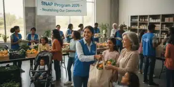Families receiving groceries from the 2026 SNAP Program