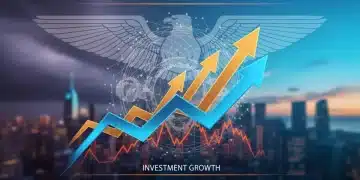 Financial graph showing market trends with Federal Reserve symbol, symbolizing 2026 rate hike impact on investments.