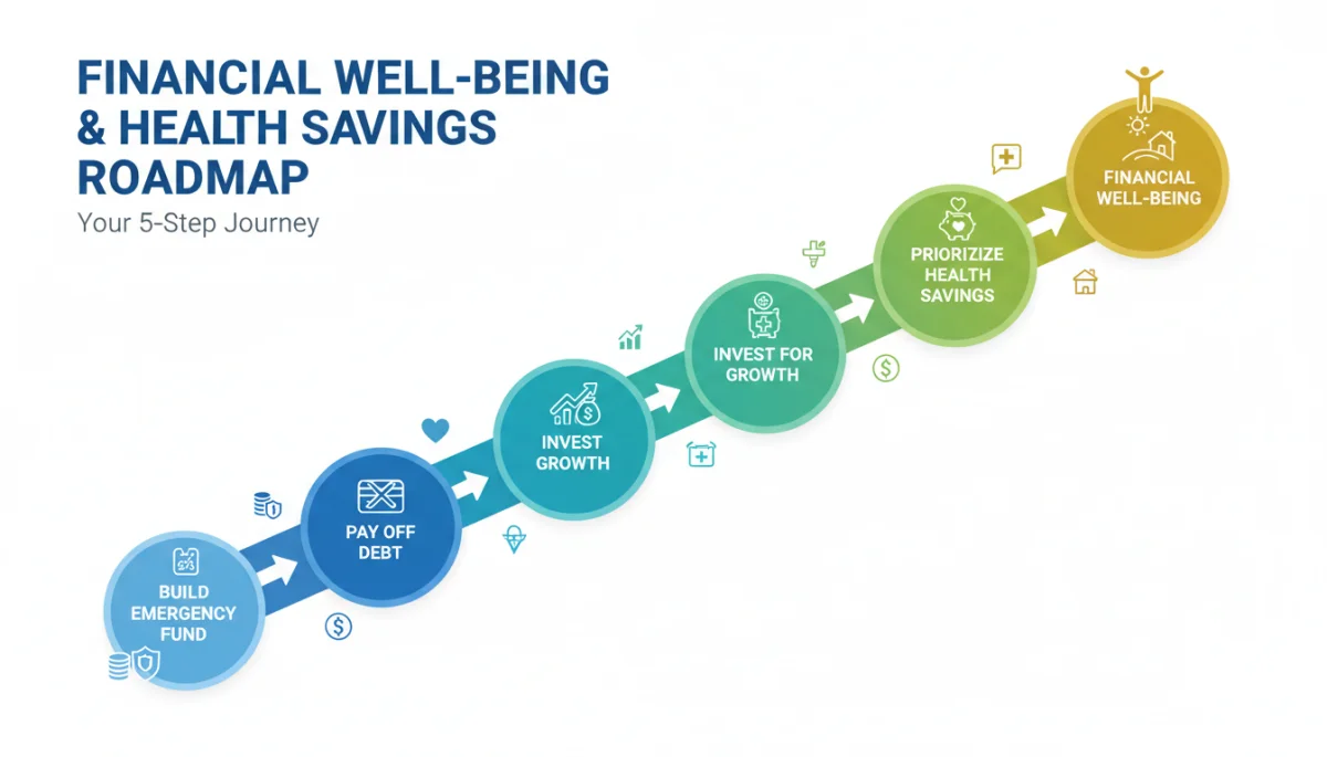 Infographic showing a 5-step guide to maximizing HSA contributions