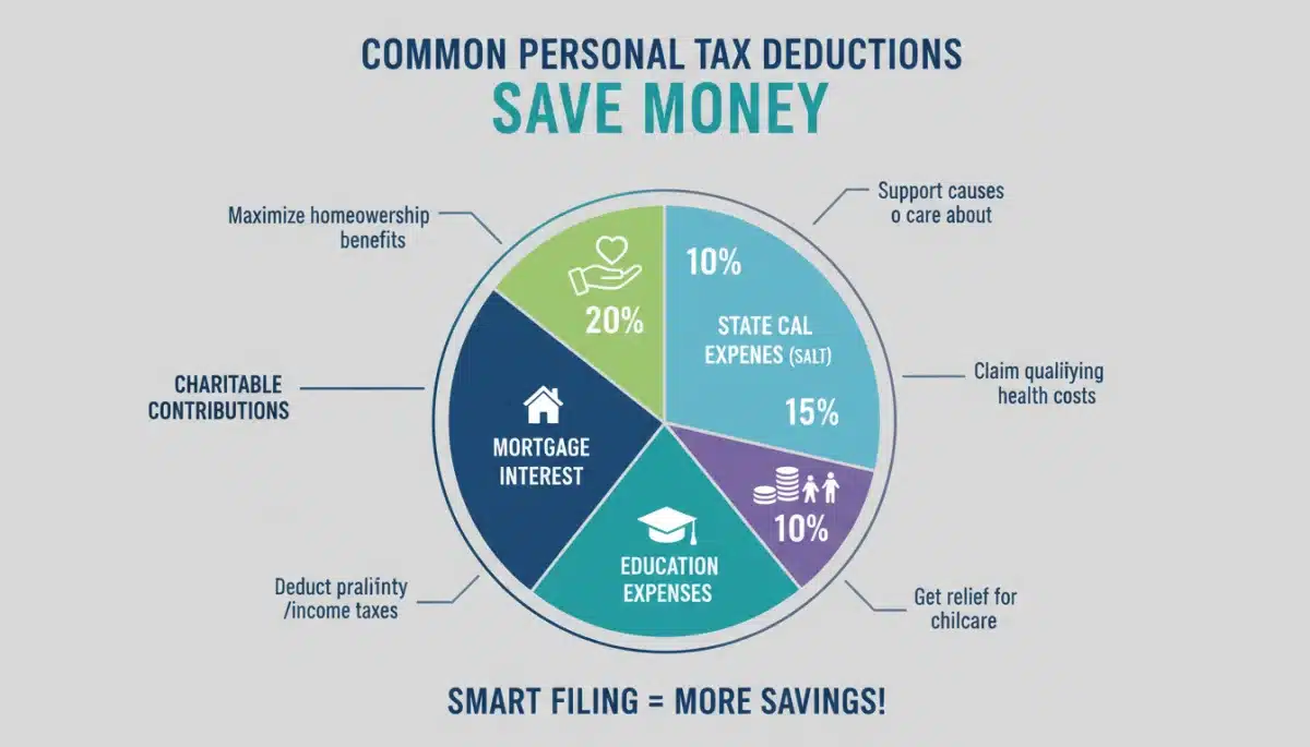 Visual breakdown of personal tax deduction categories